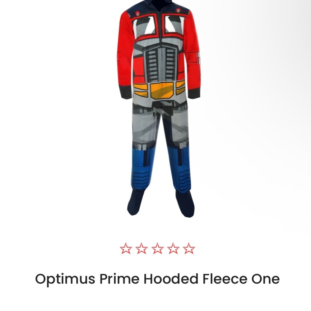 Transformers Adult Hooded One-Piece Pajama XXL